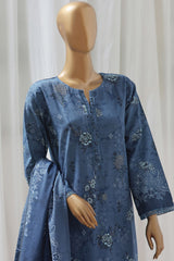 Sada Bahar Stitched 3 Piece Printed Khaddar Vol-02 Suit-D-11-Blue