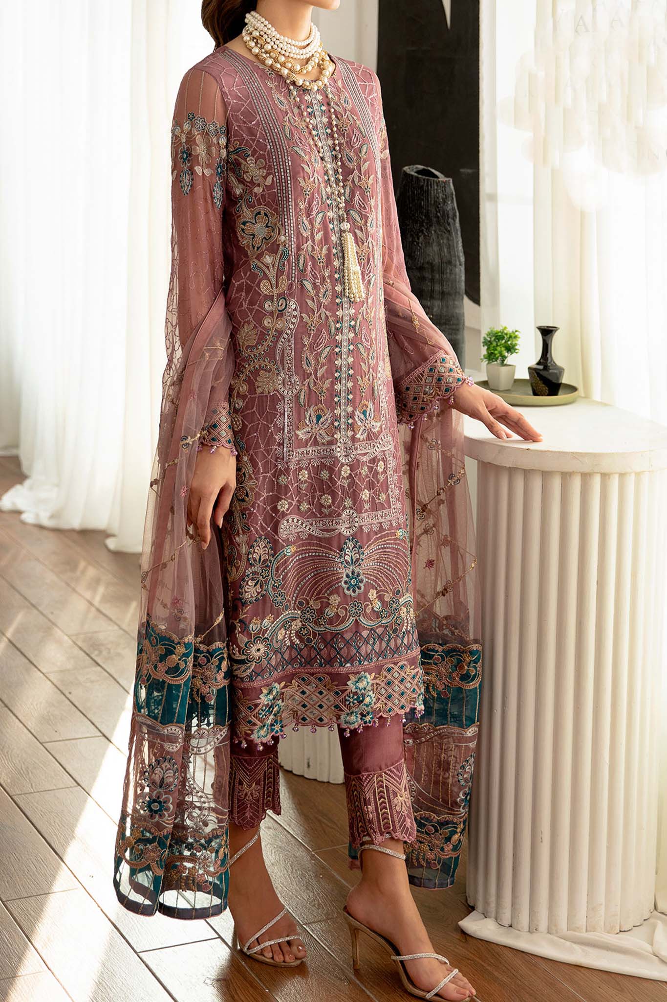 Rangoon by Ramsha Unstitched 3 Piece Chiffon Vol-11 Collection'2023-D-1102