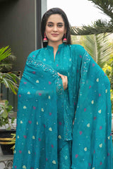 Zarna By Tawakkal Unstitched 3 Piece Emb Schiffli Lawn Vol-02 Collection D-1136