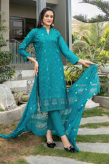 Zarna By Tawakkal Unstitched 3 Piece Emb Schiffli Lawn Vol-02 Collection D-1136