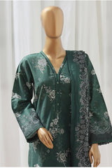 Sada Bahar Stitched 3 Piece Printed Khaddar Vol-02 Suit-D-12-Green