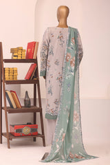 Sada Bahar Stitched 3 Piece Printed Lawn Vol-14 Suit-D-1202-GREY