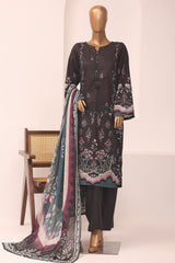 Sada Bahar Stitched 3 Piece Printed Lawn Vol-14 Suit-D-1203-BLACK