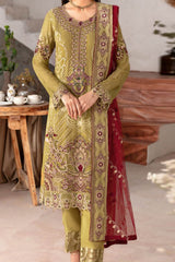 Rangoon By Ramsha Unstitched 3 Piece Luxury Emb Chiffon Vol-12 Suit-D-1203