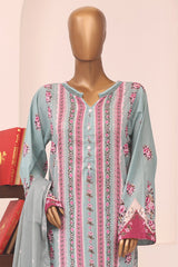 Sada Bahar Stitched 3 Piece Printed Lawn Vol-14 Suit-D-1206-AZURE