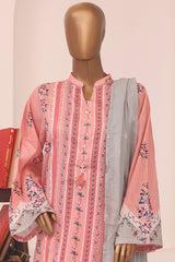 Sada Bahar Stitched 3 Piece Printed Lawn Vol-14 Suit-D-1207-PEACH