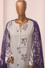Sada Bahar Stitched 3 Piece Printed Lawn Vol-14 Suit-D-1208-GREY