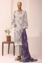 Sada Bahar Stitched 3 Piece Printed Lawn Vol-14 Suit-D-1208-GREY