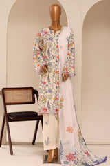 Raya By Sada Bahar Stitched 3 Piece Festive Emb Lawn Suit-D-1544-WHITE