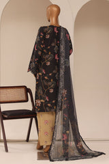 Raya By Sada Bahar Stitched 3 Piece Festive Emb Lawn Suit-D-1547-BLACK