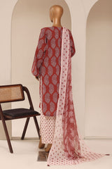 Raya By Sada Bahar Stitched 3 Piece Festive Emb Lawn Suit-D-1550-BROWN