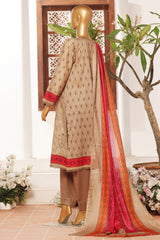 Sada Bahar Stitched 3 Piece Emb Summer Lawn Suit-D-2048-Skin