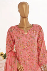 Sada Bahar Stitched 3 Piece Cutwork Emb Lawn Vol-04 Suit-CW-2050-Pink
