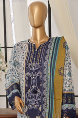 Sada Bahar Stitched 3 Piece Printed Lawn Vol-07 Suit-D-2498-White