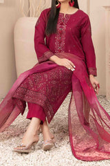 Zenel By Tawakkal Unstitched 3 Piece Fancy Emb Jacquard Lawn Suit-D-2154