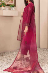 Zenel By Tawakkal Unstitched 3 Piece Fancy Emb Jacquard Lawn Suit-D-2154