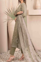 Zenel By Tawakkal Unstitched 3 Piece Fancy Emb Jacquard Lawn Suit-D-2159