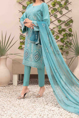 Zenel By Tawakkal Unstitched 3 Piece Fancy Emb Jacquard Lawn Suit-D-2161