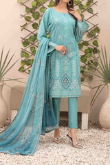 Zenel By Tawakkal Unstitched 3 Piece Fancy Emb Jacquard Lawn Suit-D-2161