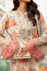 M Prints By Maria B Unstitched 3 Piece Luxury Emb Lawn Eid 2 Edit Suit-MPT-2204-A