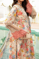 M Prints By Maria B Unstitched 3 Piece Luxury Emb Lawn Eid 2 Edit Suit-MPT-2204-A