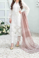 Le Classique By Tawakkal Unstitched 3 Piece Emb Heavy Schiffli Lawn Suit-D-2238