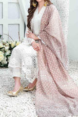 Le Classique By Tawakkal Unstitched 3 Piece Emb Heavy Schiffli Lawn Suit-D-2238