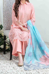 Le Classique By Tawakkal Unstitched 3 Piece Emb Heavy Schiffli Lawn Suit-D-2242