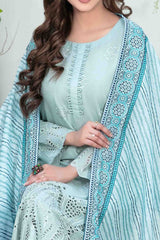 Le Classique By Tawakkal Unstitched 3 Piece Emb Heavy Schiffli Lawn Suit-D-2243