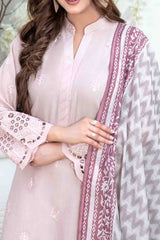 Le Classique By Tawakkal Unstitched 3 Piece Emb Heavy Schiffli Lawn Suit-D-2244