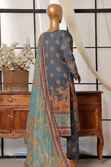 Sada Bahar Stitched 3 Piece Printed Lawn Vol-07 Suit-D-2500-Navy Blue