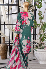Sada Bahar Stitched 3 Piece Printed Lawn Vol-06 Suit-D-2504-Green