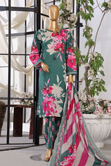 Sada Bahar Stitched 3 Piece Printed Lawn Vol-06 Suit-D-2504-Green