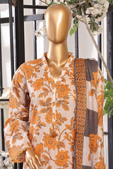 Sada Bahar Stitched 3 Piece Printed Lawn Vol-06 Suit-D-2506-Orange