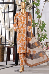 Sada Bahar Stitched 3 Piece Printed Lawn Vol-06 Suit-D-2506-Orange