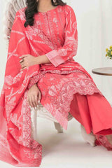 Gulshanara By Tawakkal Unstitched 3 Piece Emb Broshia Banarsi Lawn Vol-03 Suit-D-2561