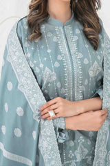 Gulshanara By Tawakkal Unstitched 3 Piece Emb Broshia Banarsi Lawn Vol-03 Suit-D-2566