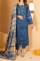 Zala By Tawakkal Unstitched 3 Piece Fancy Emb Lawn Suit-D-2583