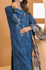 Zala By Tawakkal Unstitched 3 Piece Fancy Emb Lawn Suit-D-2583