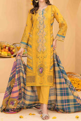 Zala By Tawakkal Unstitched 3 Piece Fancy Emb Lawn Suit-D-2585