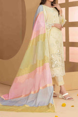 Zala By Tawakkal Unstitched 3 Piece Fancy Emb Lawn Suit-D-2587