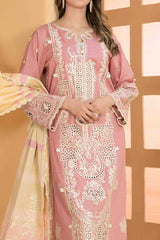 Zala By Tawakkal Unstitched 3 Piece Fancy Emb Lawn Suit-D-2589