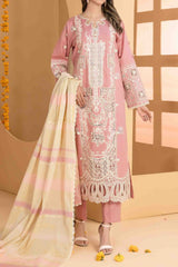 Zala By Tawakkal Unstitched 3 Piece Fancy Emb Lawn Suit-D-2589