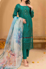 Zala By Tawakkal Unstitched 3 Piece Fancy Emb Lawn Suit-D-2592