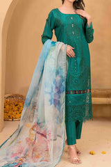 Zala By Tawakkal Unstitched 3 Piece Fancy Emb Lawn Suit-D-2592