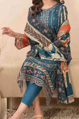 Farideh By Tawakkal Unstitched 3 Piece Emb Digital Print Lawn Suit-D-2596