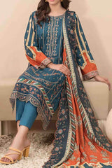 Farideh By Tawakkal Unstitched 3 Piece Emb Digital Print Lawn Suit-D-2596