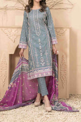 Farideh By Tawakkal Unstitched 3 Piece Emb Digital Print Lawn Suit-D-2598
