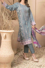 Farideh By Tawakkal Unstitched 3 Piece Emb Digital Print Lawn Suit-D-2598