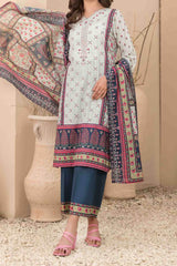 Farideh By Tawakkal Unstitched 3 Piece Emb Digital Print Lawn Suit-D-2599